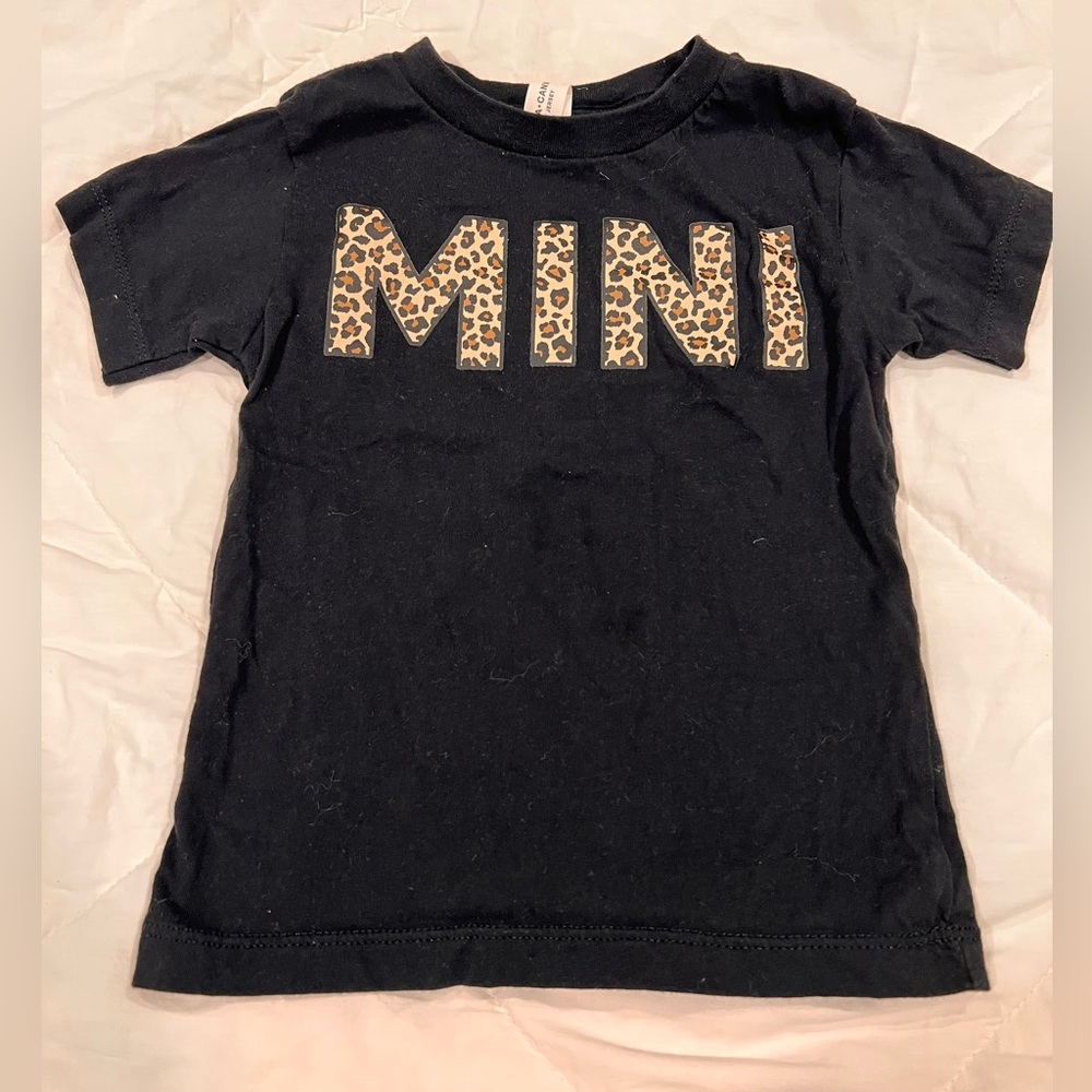 Black leopard “MINI” t shirt